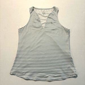 Nike Dri-Fit Racerback Striped Athletic Tank V-Neck Lined Front Maternity Size M